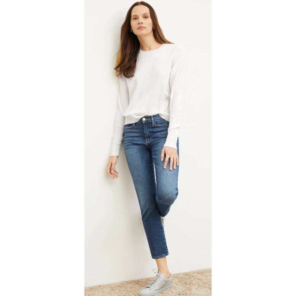 EUC Frame Le High Straight Sz 28 Medium Blue Scotland Wash Comfort Premium